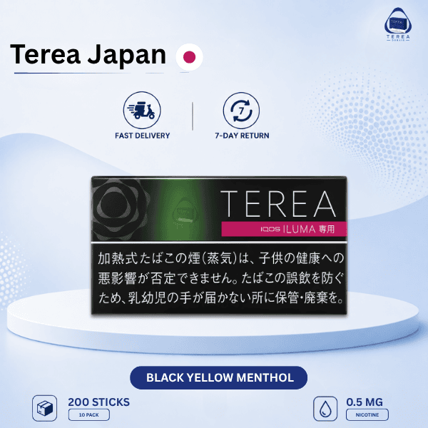 IQOS TEREA Black Yellow Menthol Japan